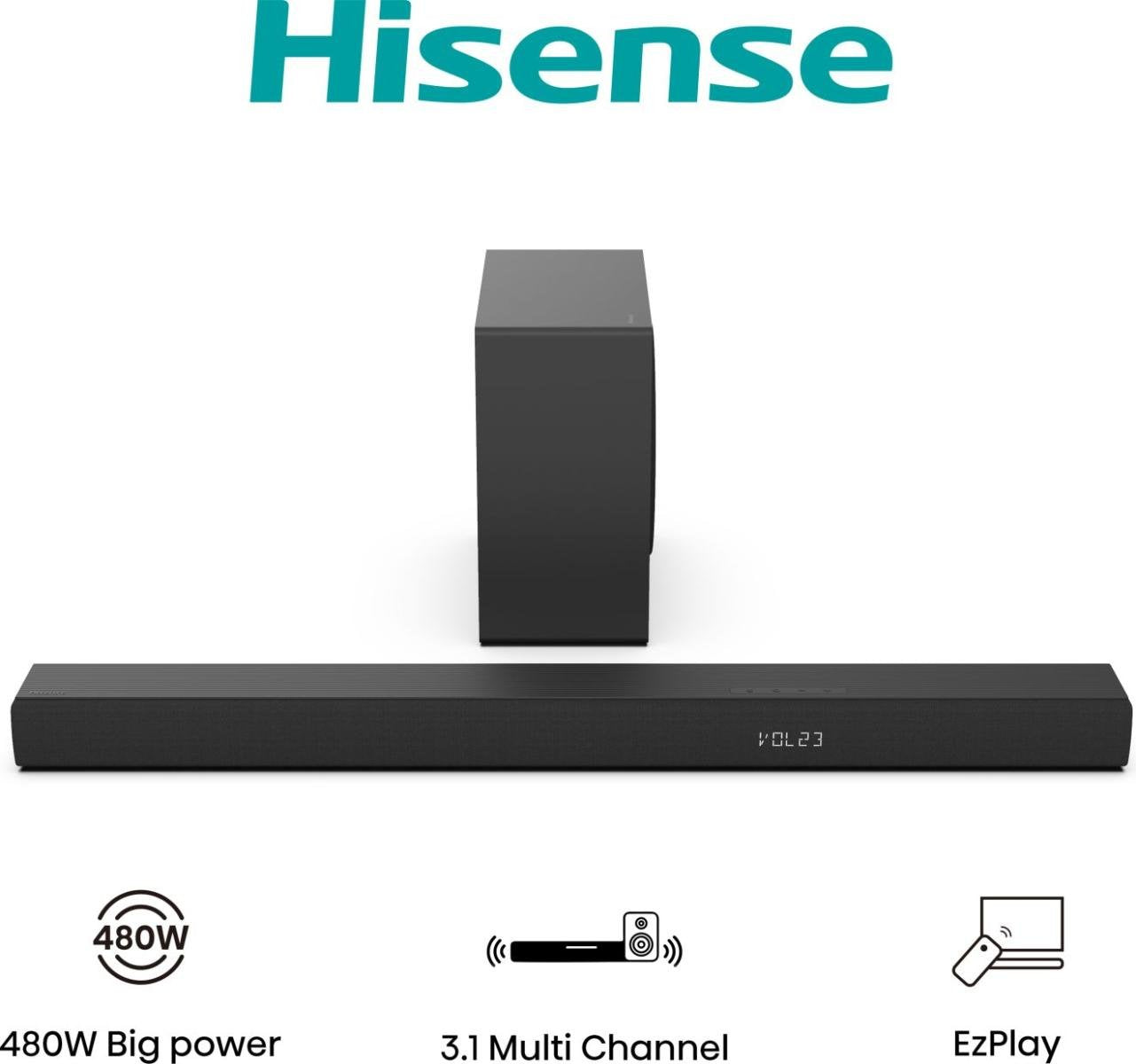 EAN 6942351409085 - Hisense HS3100 Negro 3.1 canales 480 W imagen 1