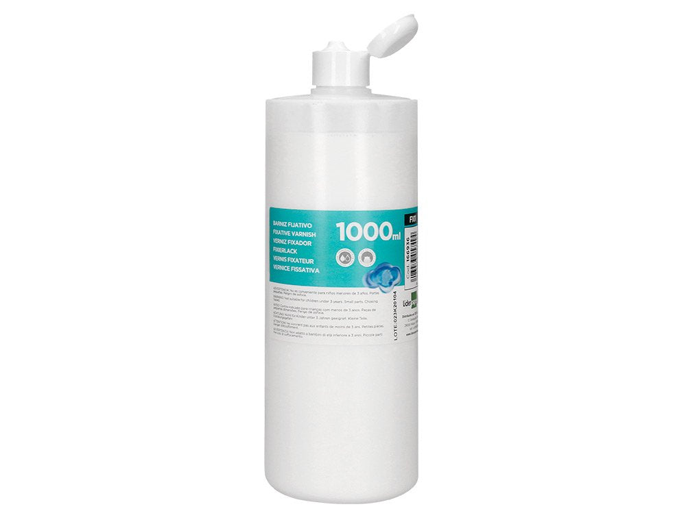 EAN 8423473057494 - Liderpapel FI01 barniz Turquesa, Blanco 1000 ml imagen 2