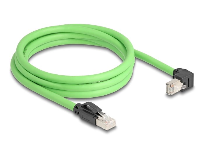 Delock Rj45 Cable De Red Cat.6a Macho A Macho Unten Angular Sf/Utp