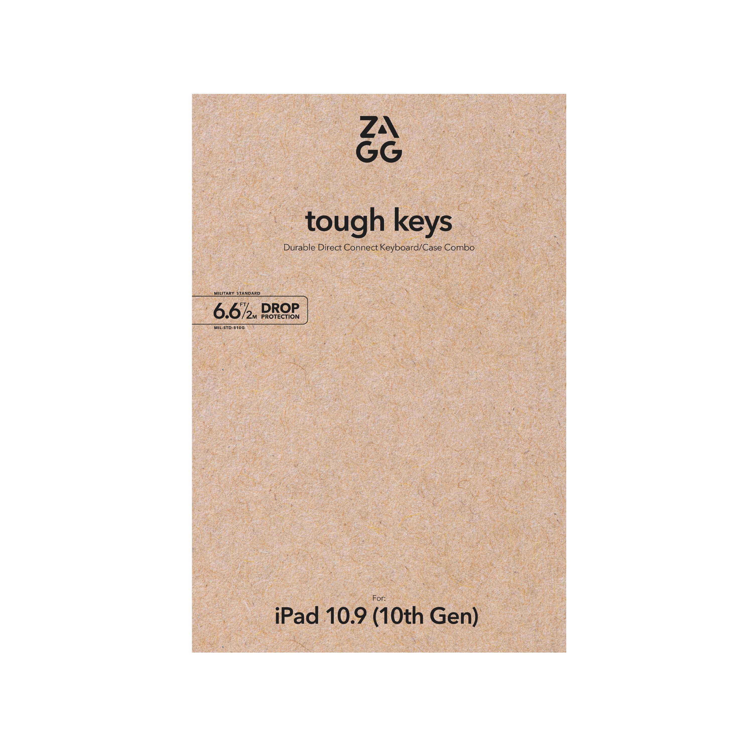 Zagg Tough Keys Bluetooth-Keyboard Para Ipad 10.9" (10. Gen/A16) Negro