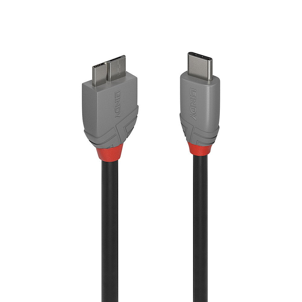 Lindy Cable Usb 3.2 Tipo C A Micro-B De 0,5 M, Línea Antracita