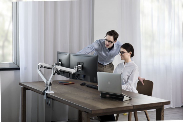 Brazo Para Monitor Doble Spire Ii
