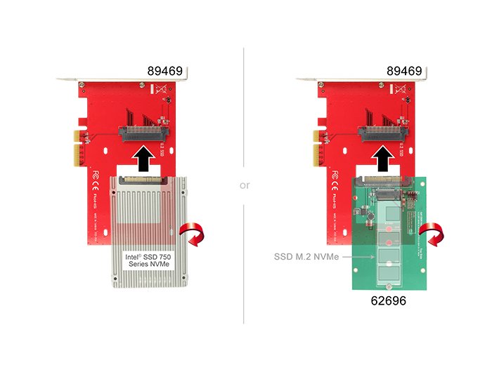 Delock Pci Express X4 Tarjeta > 1 X Intern U.2 Nvme Sff-8639
