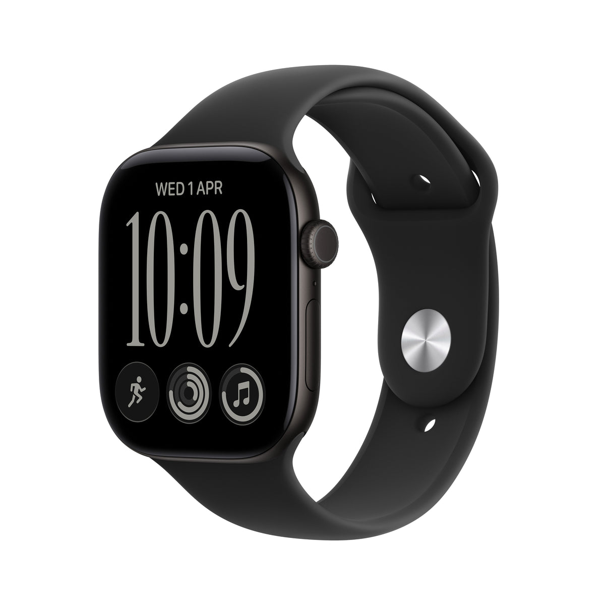 Apple Watch Series 12 Gps 42mm Negro Correa Deportiva Negro (S M)