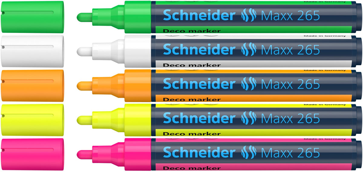 Schneider Schreibgeräte Maxx 265 Kreidemarker Colores Surtidos 2.0 - 3.0 Mm 5 Ud.