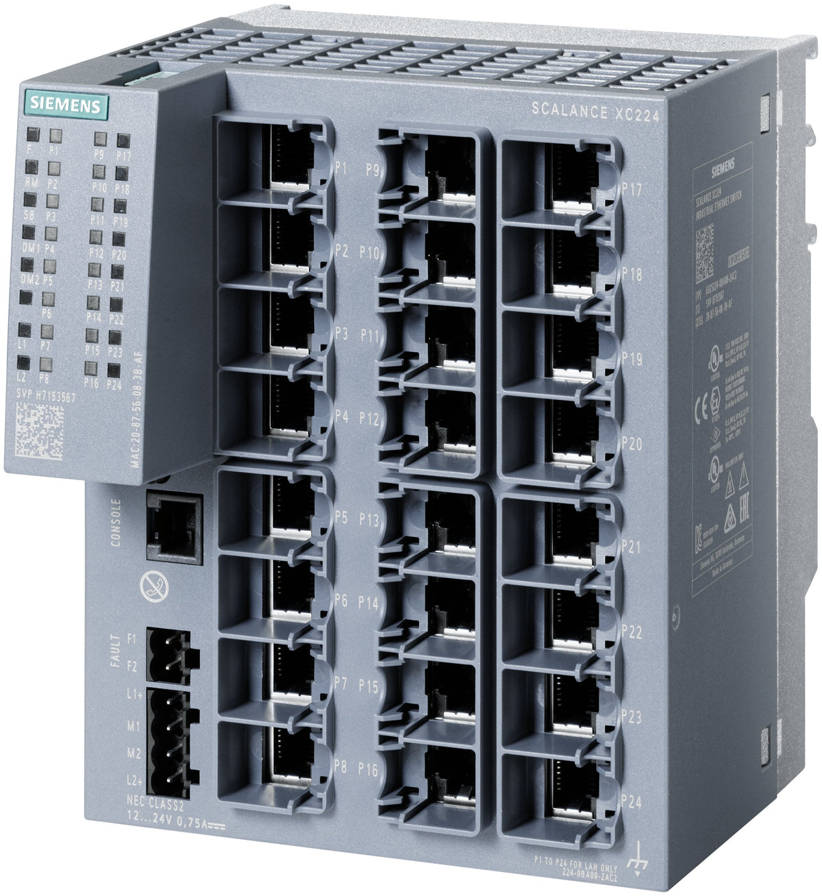 Siemens 6gk5224-0ba00-2ac2 Industrial Ethernet Switch 10 - Switch - Wlan