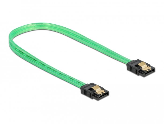 Cable Delock 82064 De Sata 0,3 M Sata 7-Pin Verde