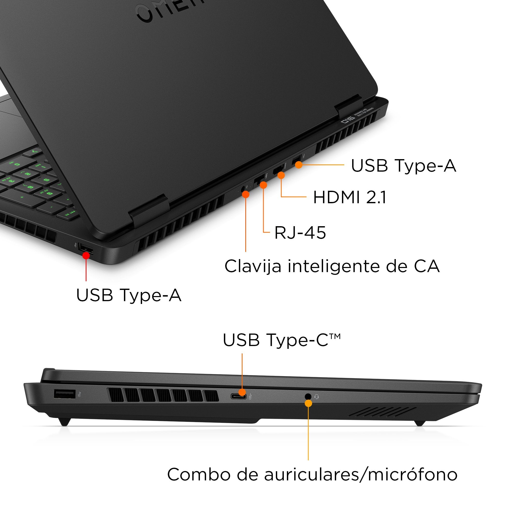 EAN 199251388613 - HP OMEN Gaming 16-am0039ns Intel Core Ultra 7 255H Portátil 40,6 cm (16") 2K 32 GB DDR5-SDRAM 1 TB SSD NVI imagen 5