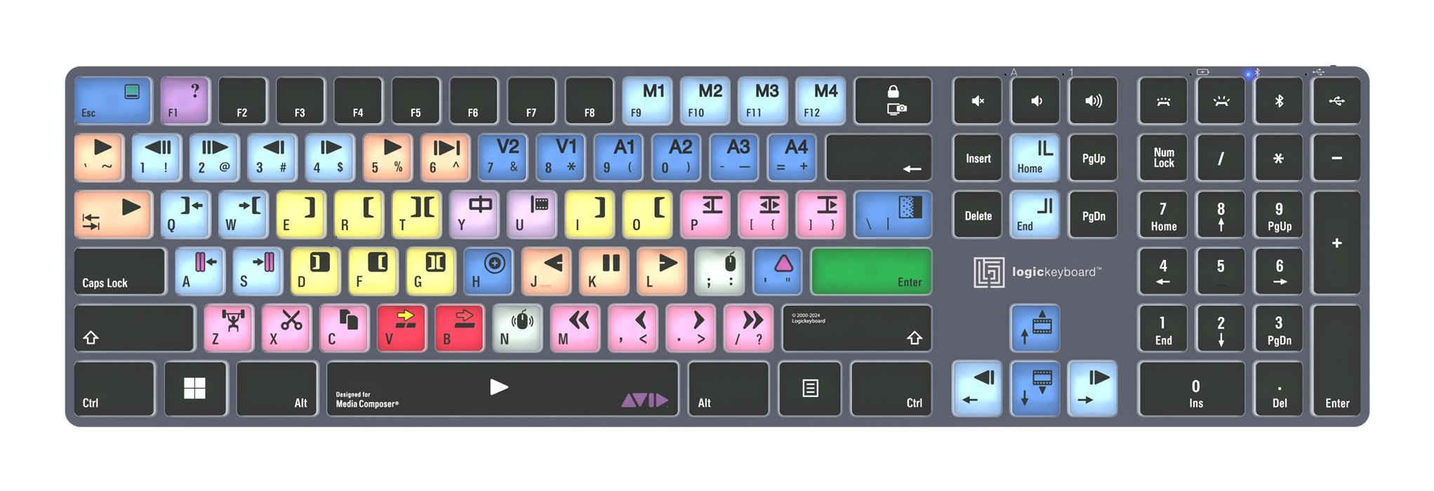 EAN 5707795023164 - Logickeyboard LKB-MCOM4-TPC teclado Hogar / Oficina USB + Bluetooth QWERTZ Alemán Negro imagen 1