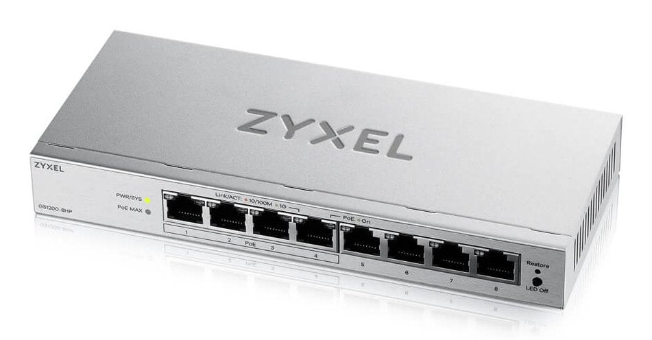 EAN 4718937649907 - Zyxel GS1200-8HPV3 Gestionado L2 Gigabit Ethernet (10/100/1000) Energía sobre Ethernet (PoE) Escritorio G imagen 1