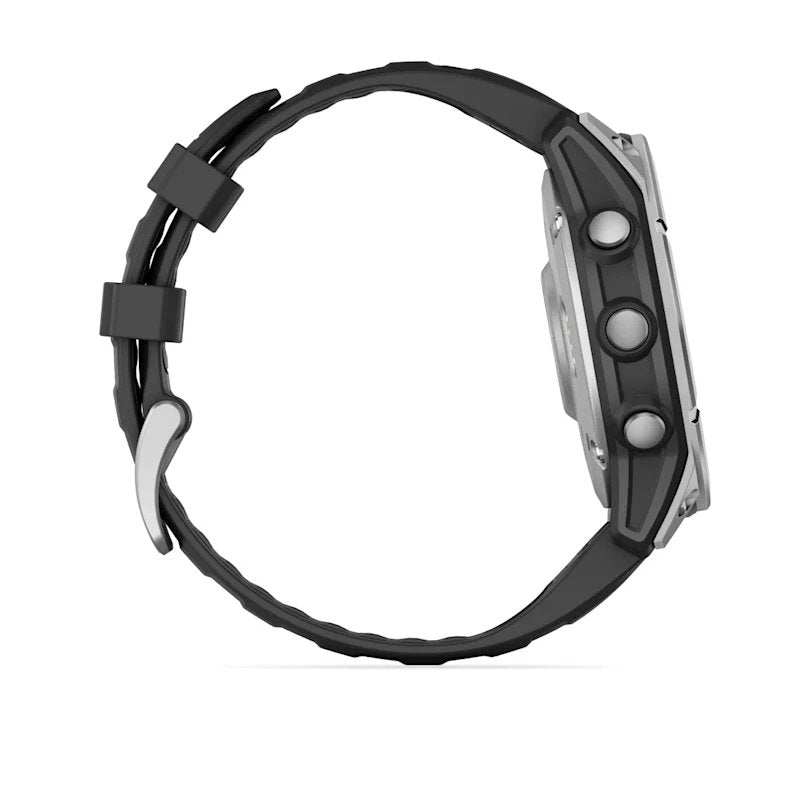 Smartwatch Garmin Fenix E Acero Inox Y Correa Negra  47mm