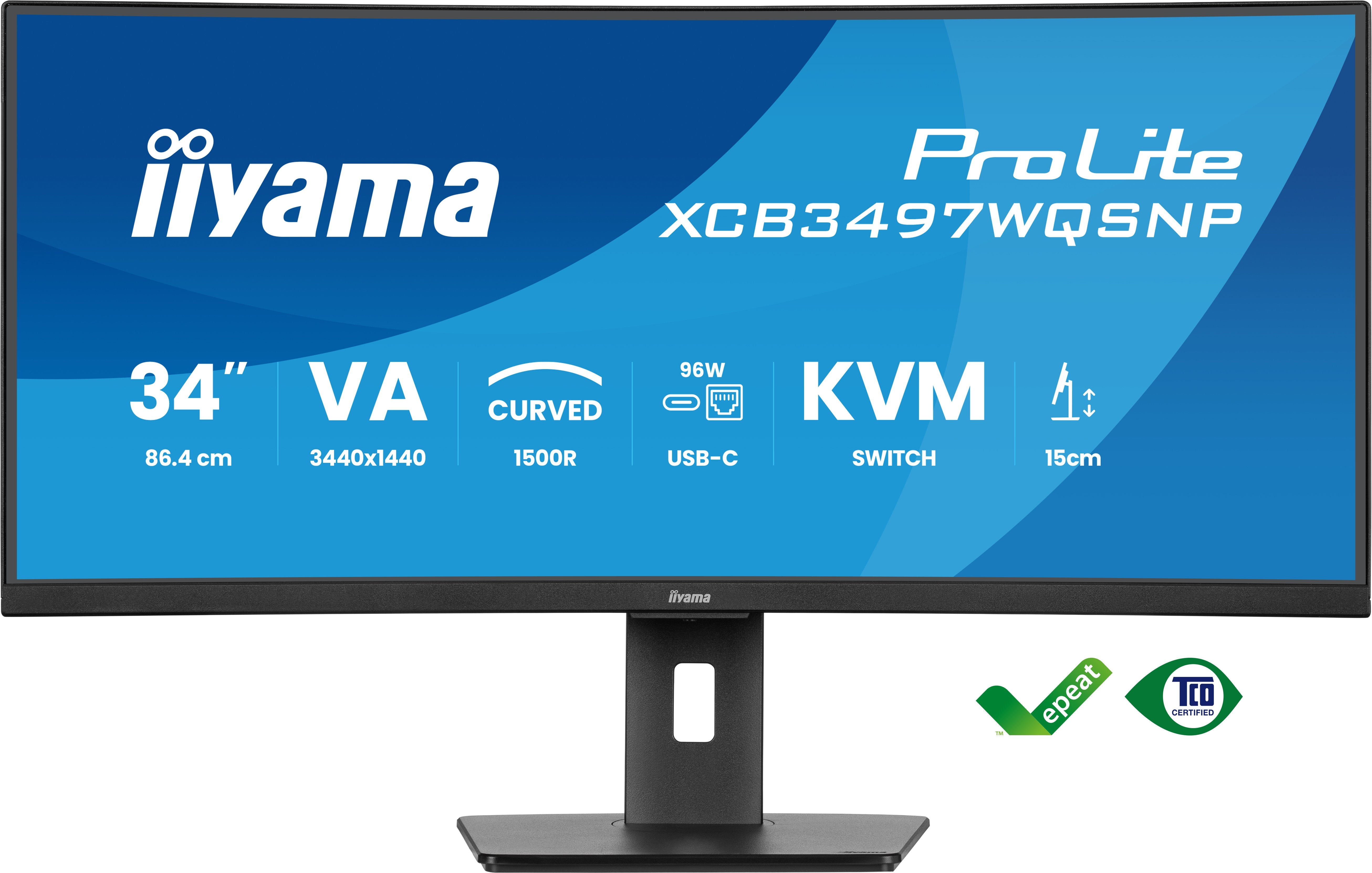 EAN 4948570125142 - iiyama ProLite XCB3497WQSNP-B1 pantalla para PC 86,4 cm (34") 3440 x 1440 Pixeles UltraWide Quad HD LED N imagen 2