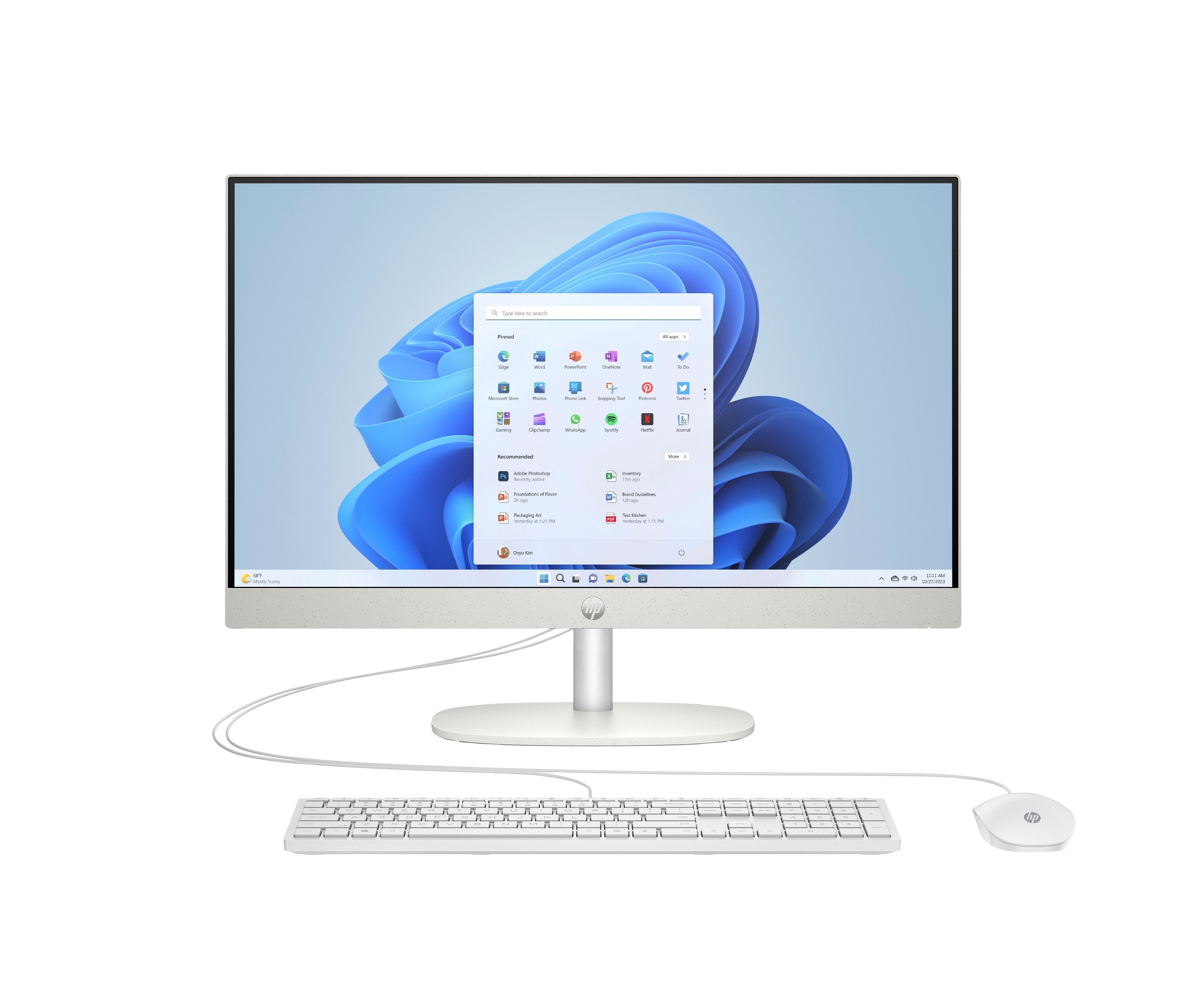 All In One Hp 24-Cr0161ns 23,8" Ryzen 5 7520u 16gb 512gb Ssd, Amd Radeon 610m, Sin Sistema Operativo, Blanco