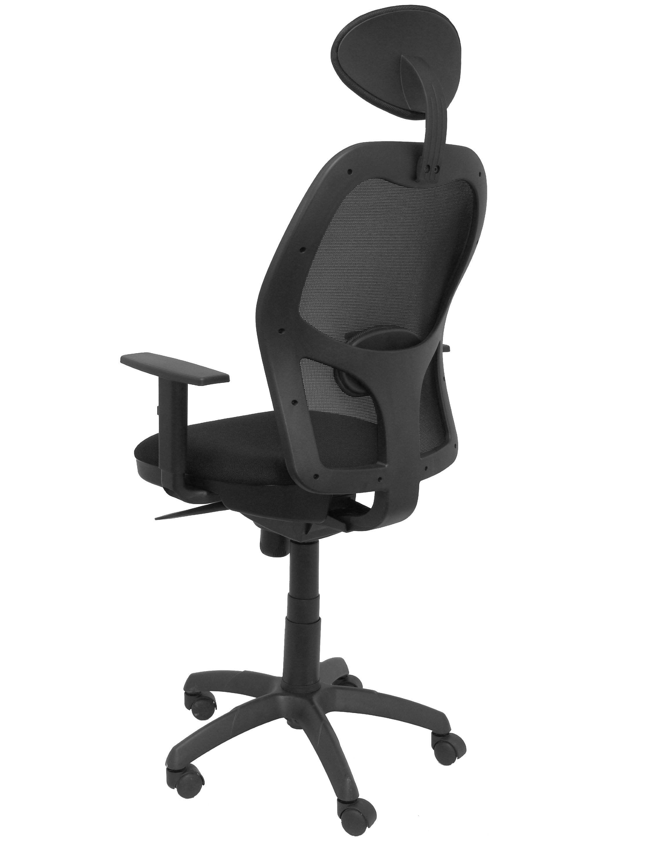 Silla Jorquera Malla Negra Asiento Bali Negro Con