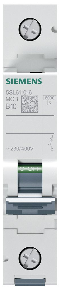 Siemens Automat B 10a 5sl61106 230 400v 6ka 1p