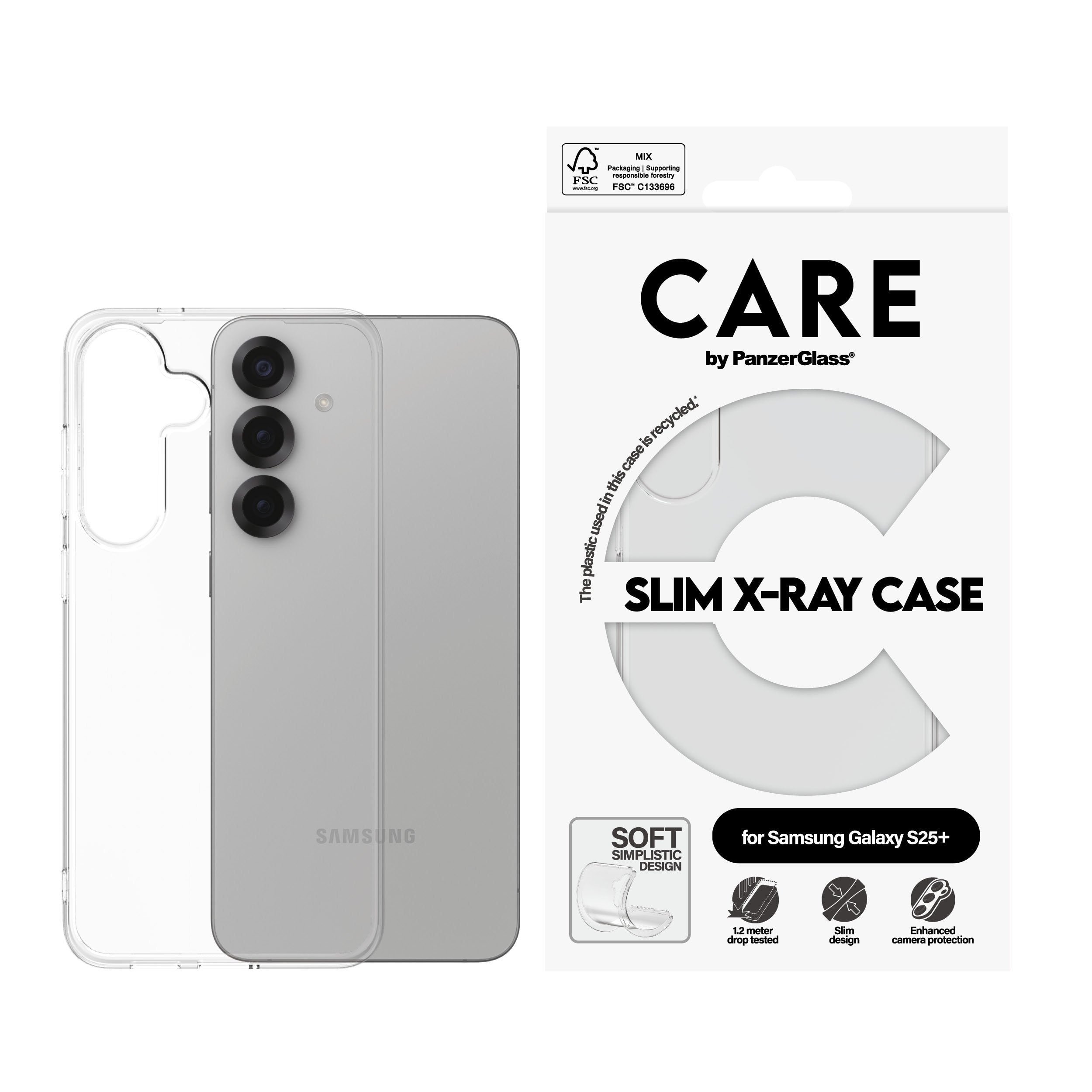 EAN 5715685016424 - PanzerGlass CARE™ by ® X-Ray Case Samsung Galaxy S25+ funda para teléfono móvil Transparente imagen 2