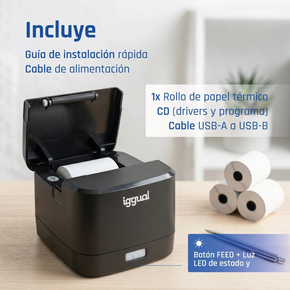 EAN 8435364318836 - iggual TP Easy 58 203 x 203 DPI Alámbrico Transferencia térmica Impresora de recibos imagen 11
