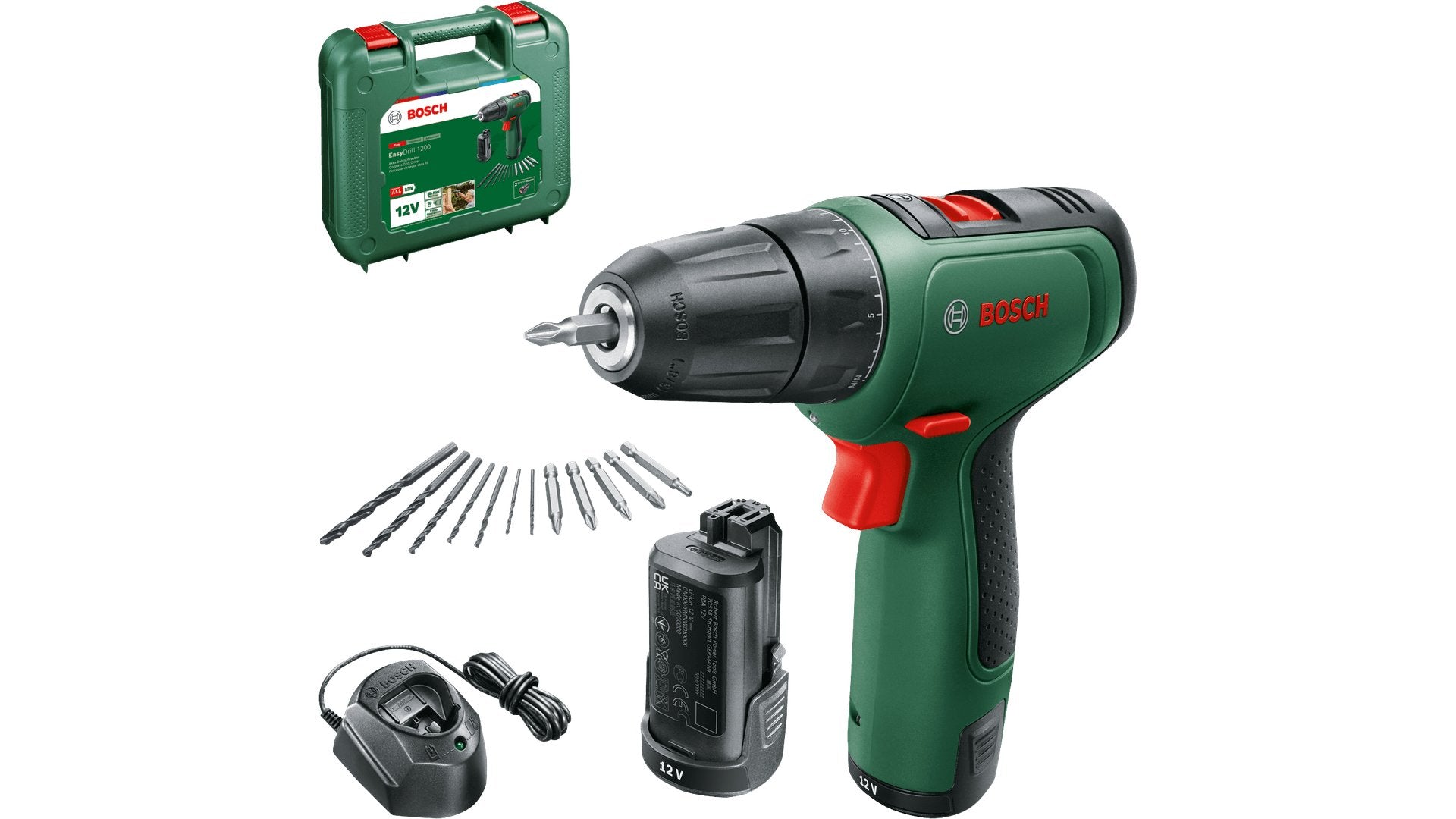EAN 4053423224863 - Bosch EasyDrill 1200 1500 RPM Sin llave 940 g Negro, Verde imagen 2