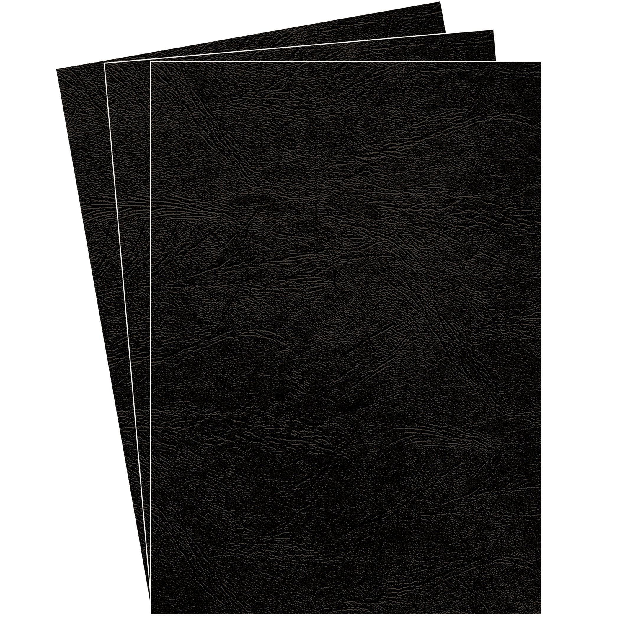 Fellowes Pack De 25 Portadas De Carton Simil Piel Delta Cuero A4 - 250 Gr - Color Negro