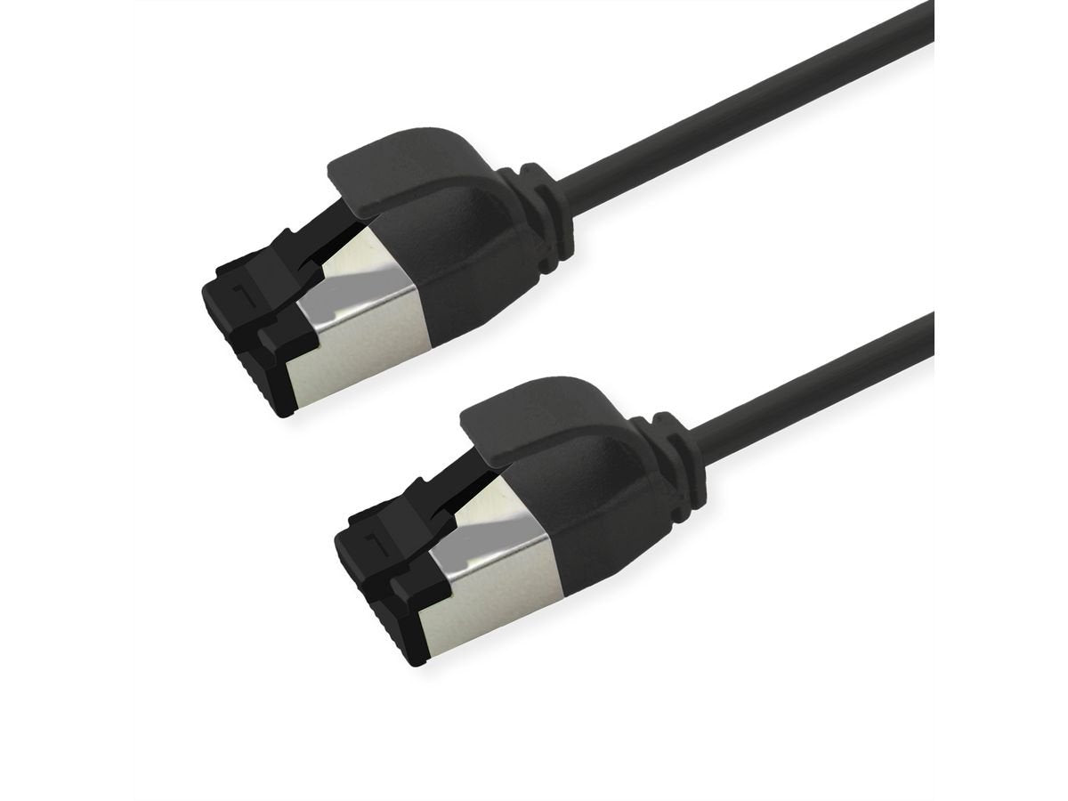 Roline S Ftp Cable De Red Kat.8.1, Slim, Poe, Schwarz, 1m