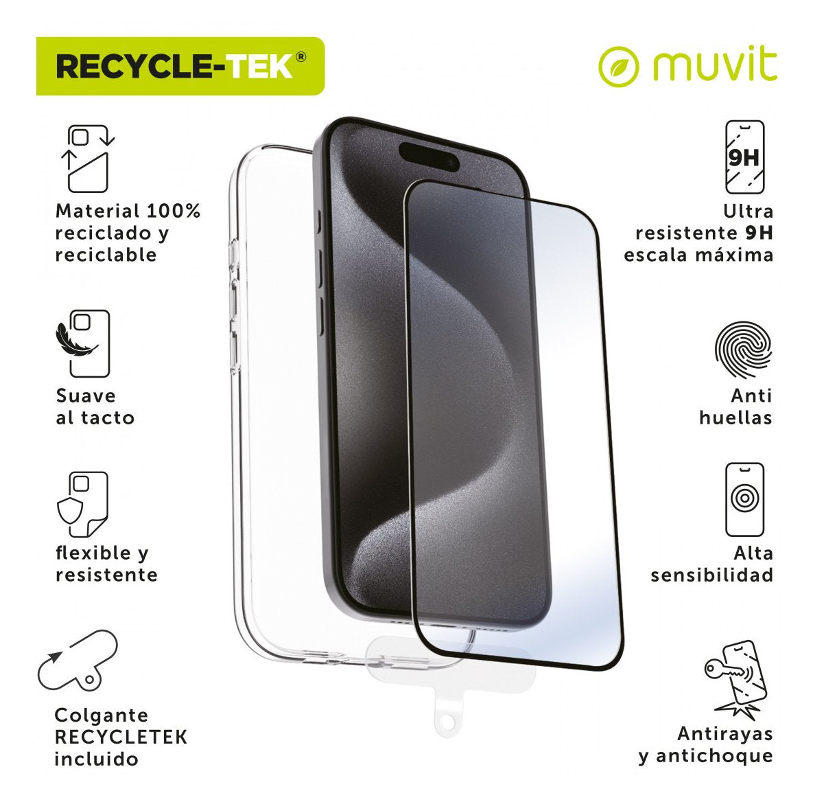 EAN 8426801174856 - Muvit MCPAK0103 funda para teléfono móvil 17,5 cm (6.9") Transparente imagen 4