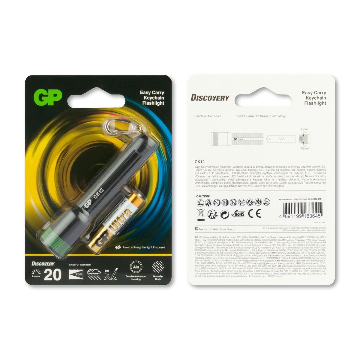 Mini Linterna Gp Ck12 20 Lumen 1 X Aaa Negro 260gpactck12000