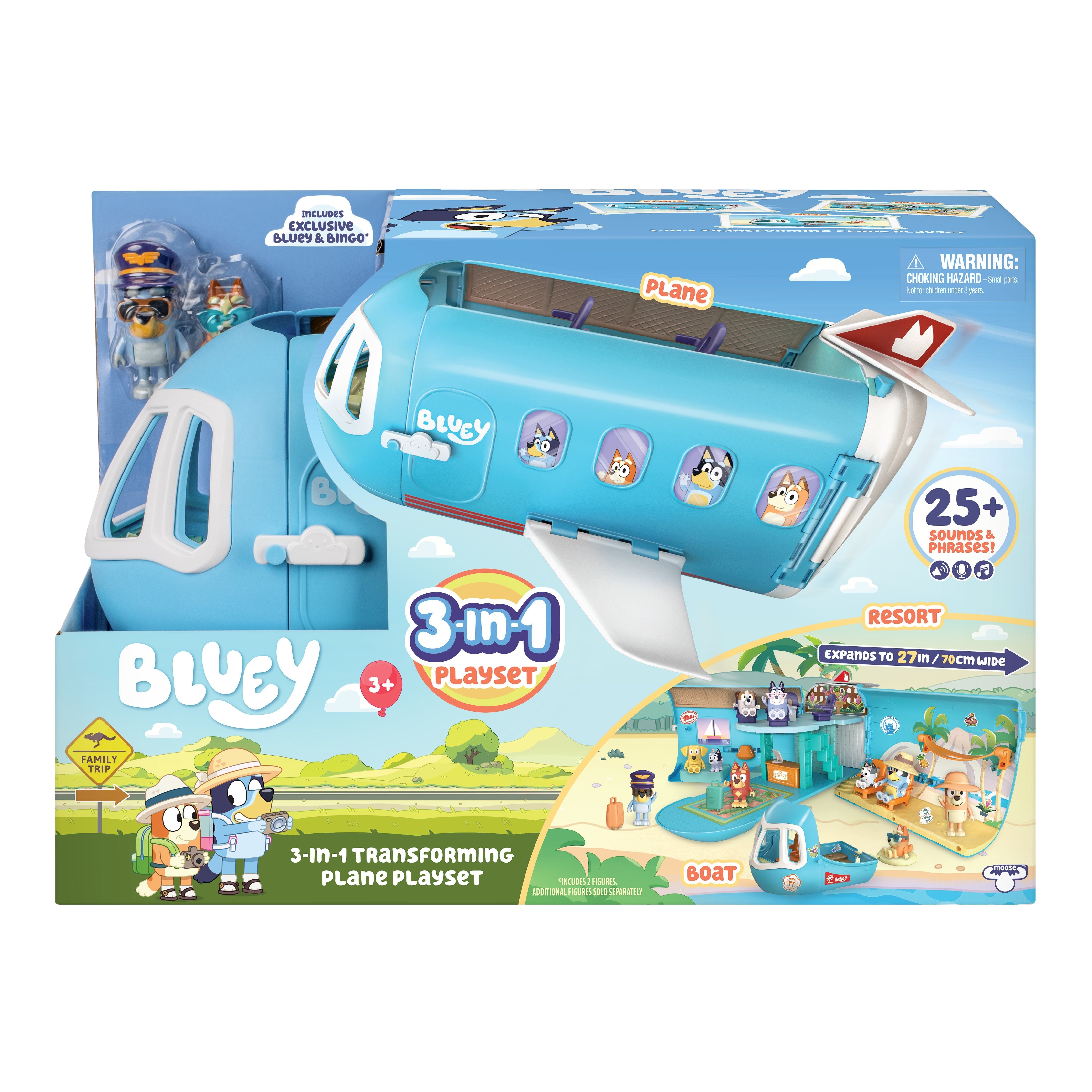 Moose Toys Ltd. Bluey - 3-In-1 Airplane Spielset 17670