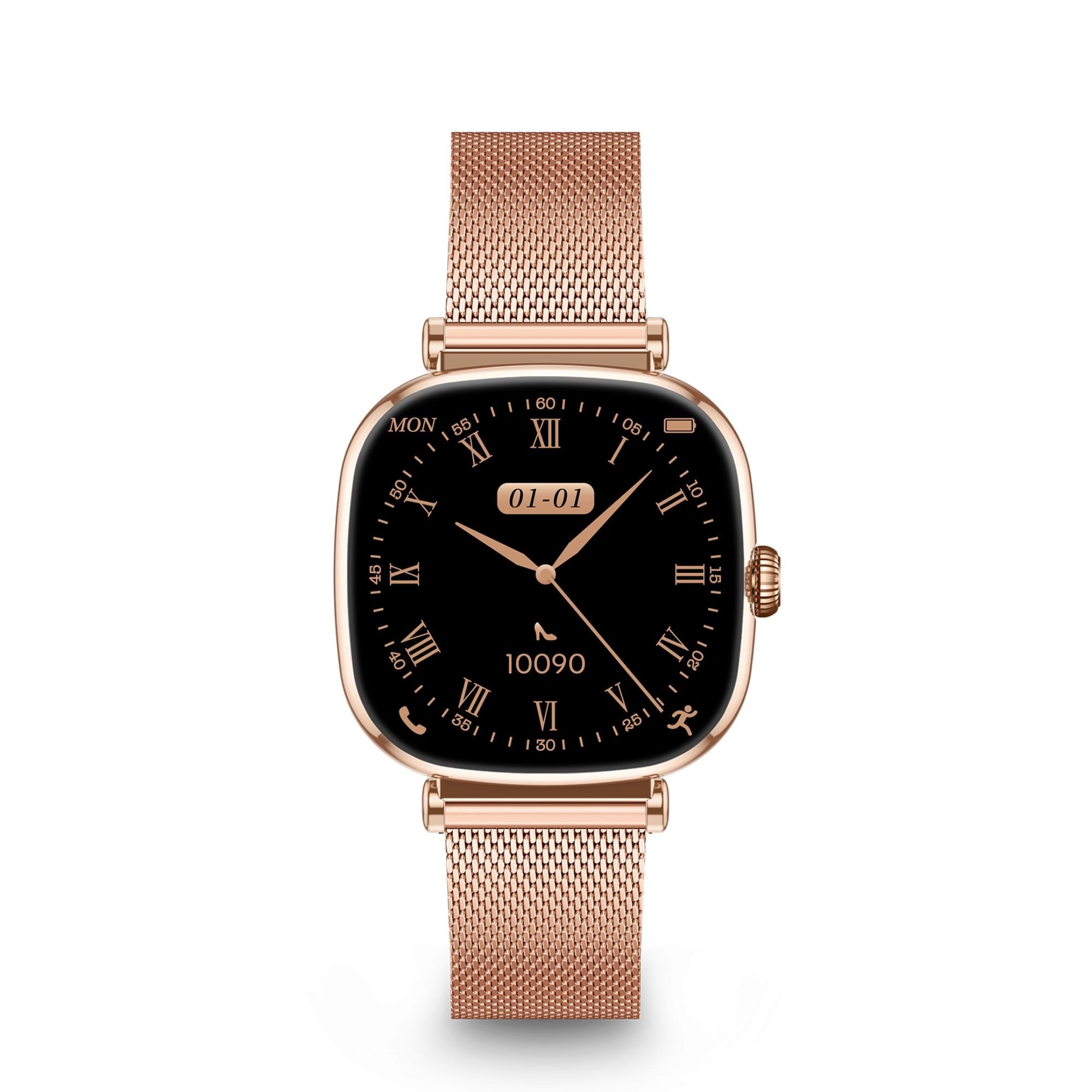 Ksix Iria Rosa Smartwatch 1.7" 2 Correas (Metal + Silicona)