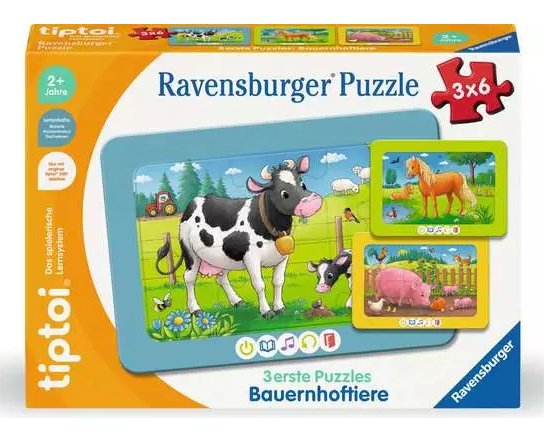 Ravensburger Rav Tiptoi® 3 Erste Puzzles: Bauernhoftiere 229