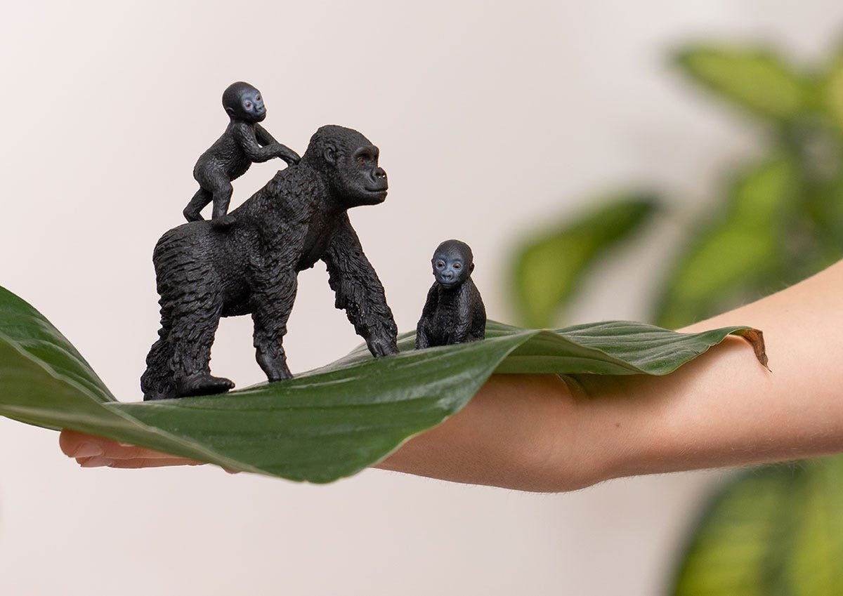 Figura Schleich Wild Life Familia De Gorilas De Tierras Bajas, 42601