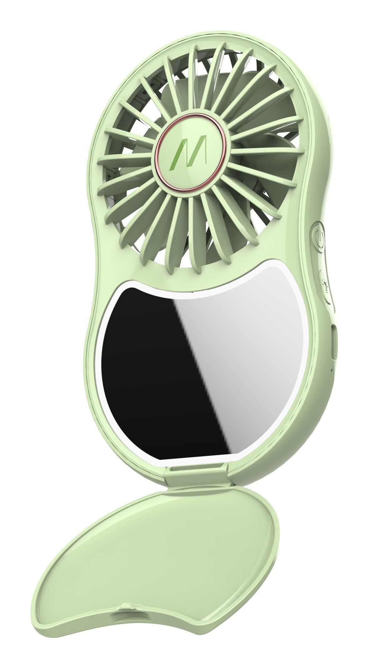 Muitomas Mini Portable Fan With Mirror And Light Green Mirrorfangn