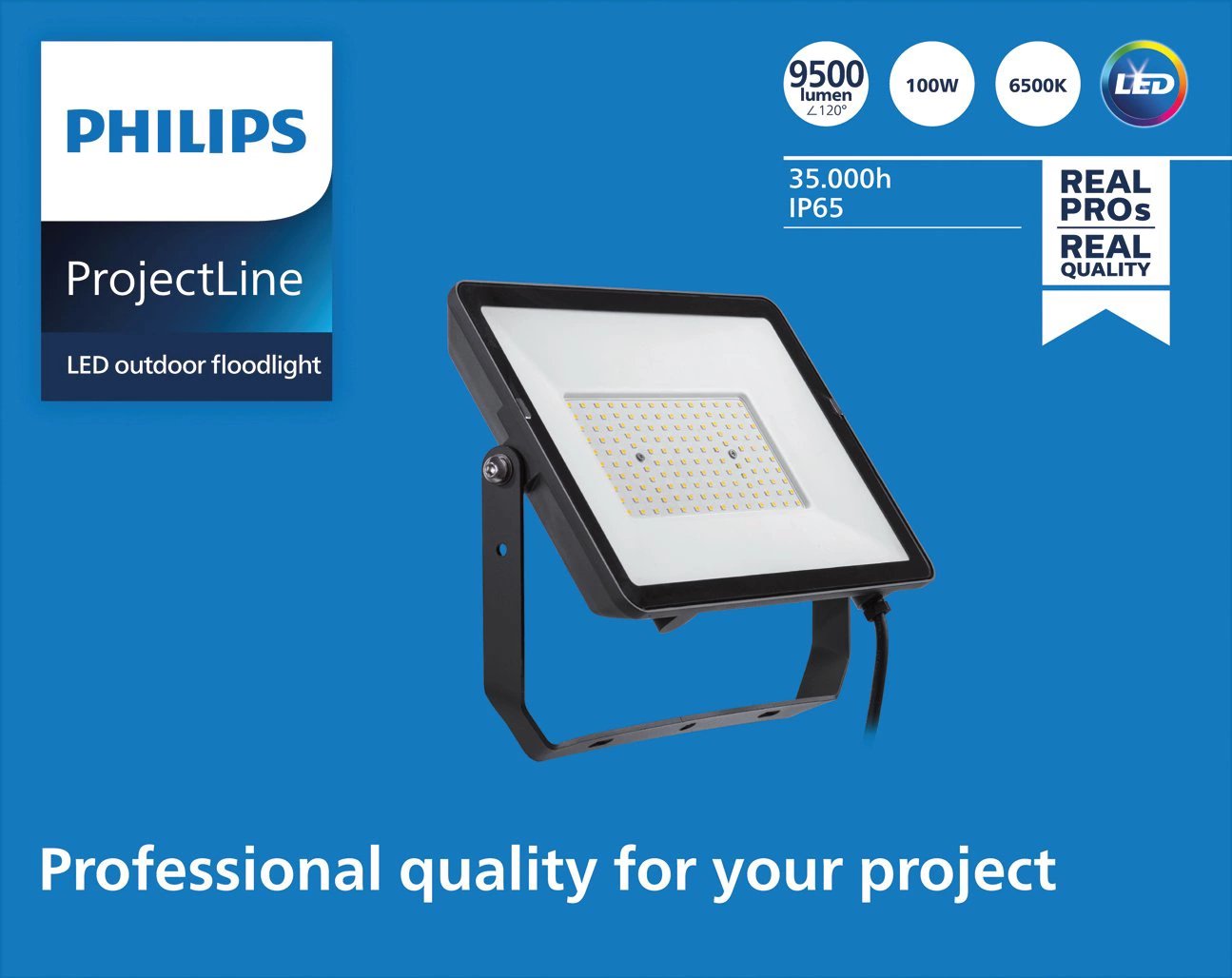Proyector 100w 9500lm 6500k Ip65 911401864584 Philips