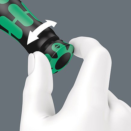Clave De Par Wera Con Un Cuarto De Click-Torque De Máximo Bloqueo De 6 R/L Negro/Verde, Salida De 1/4 "De Registro De Bits, 2.5 A 25 Nm 05075694001