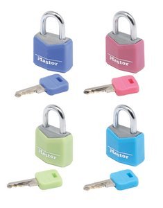 Master Lock Lote De 4 Candados De 20 Mm - Colores Surtidos - Para Equipaje, Maleta, Mochila