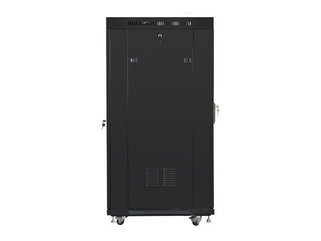 Lanberg Armario Independiente De 19 Pulgadas Gabinete 27u 600x800 Puerta De Vidrio Lcd Paquete Plano Negro