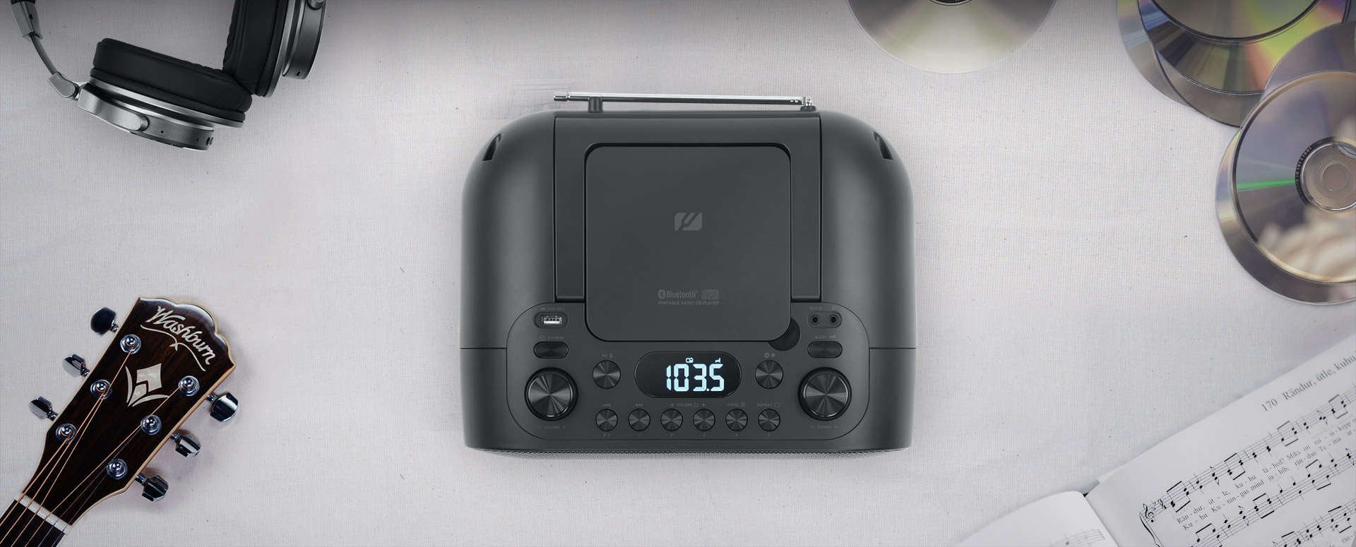 Radio Muse M-35 Bt Portable  With Bluetooth And Usb Port