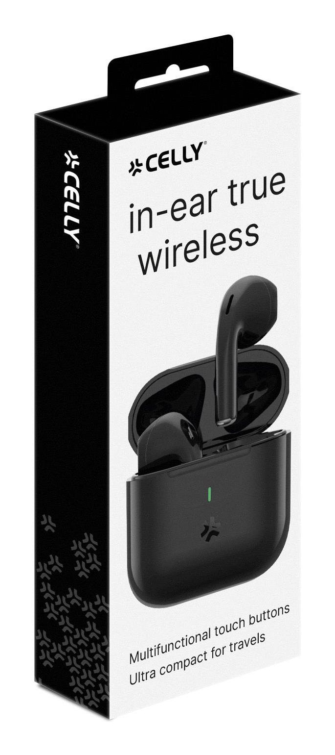 Auriculares Celly Compactbk  Inalámbrico  Usb Tipo C Negro