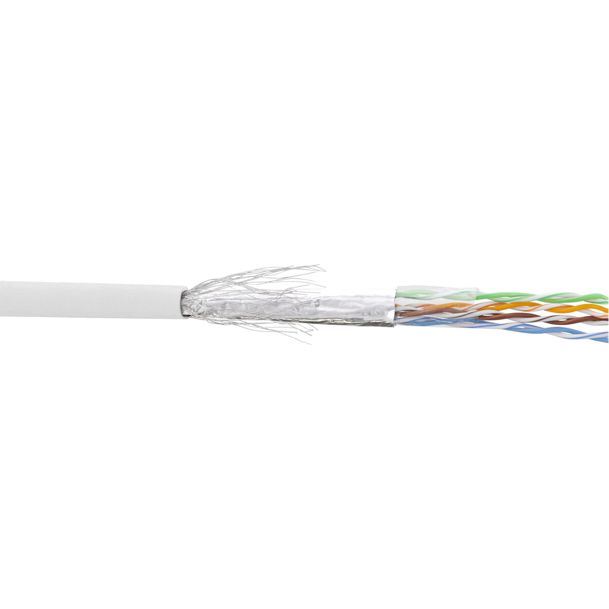 Cable De Red Inline Sf/Utp Cat.5e Awg26 Cca Pvc Blanco 100m