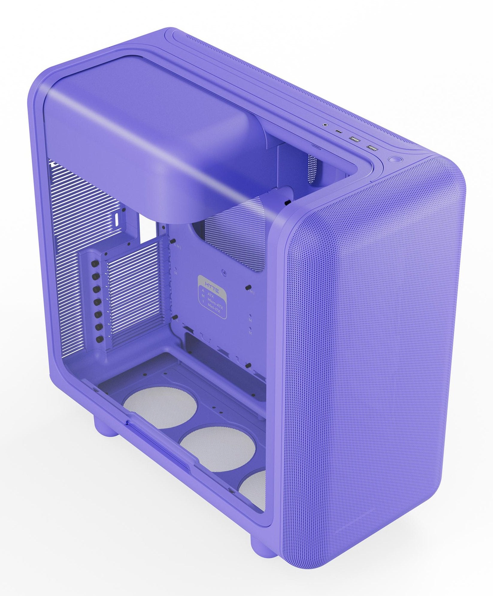 Hyte X50, Caja Torre Violeta, Vidrio Templado Cs-Hyte-X50g-Tm