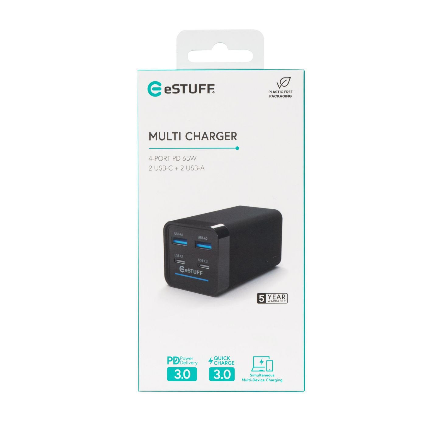 Estuff Es635200 Cargador De Dispositivo Móvil Portátil, Smartphone, Tableta, Universal Negro Corriente Alterna Interior