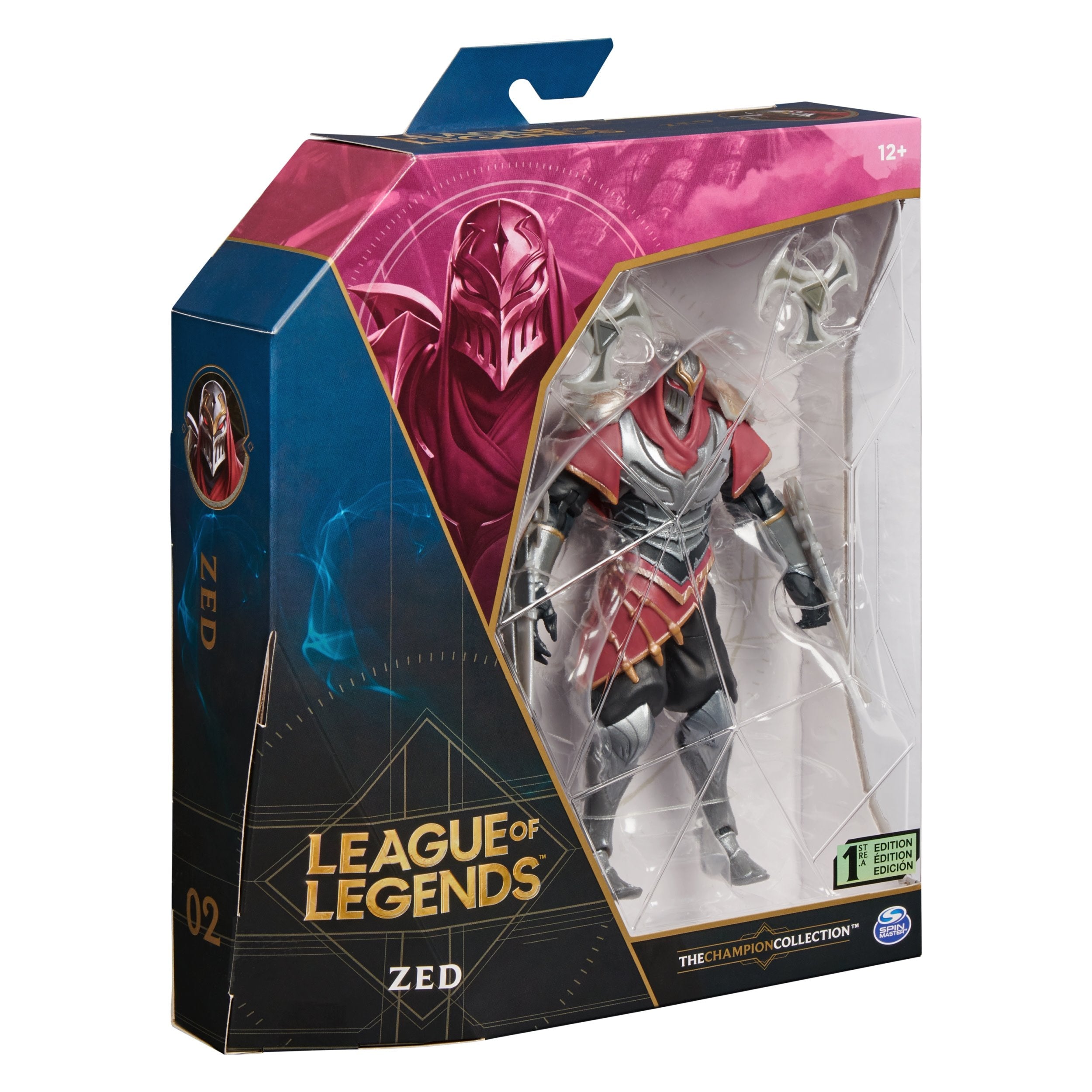 Spin Master League Of Legends - Figura De Acción Zed De 15 Cm Con 2 Shuriken Y Base De Exhibición, Figura De Juego 6062261