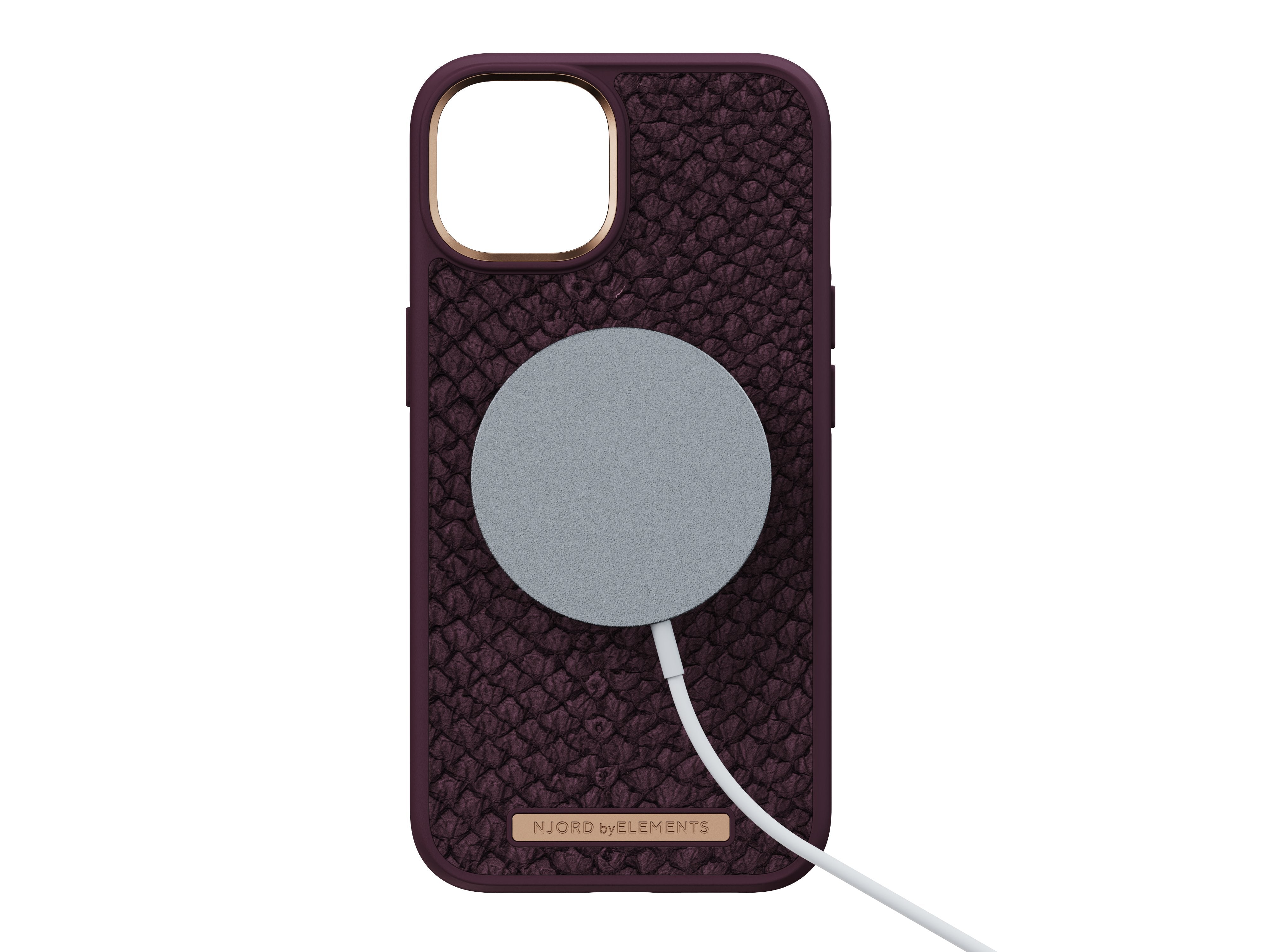 Njord Byelements Salmon Leather Magsafe Case - Iphone 14 - Rust