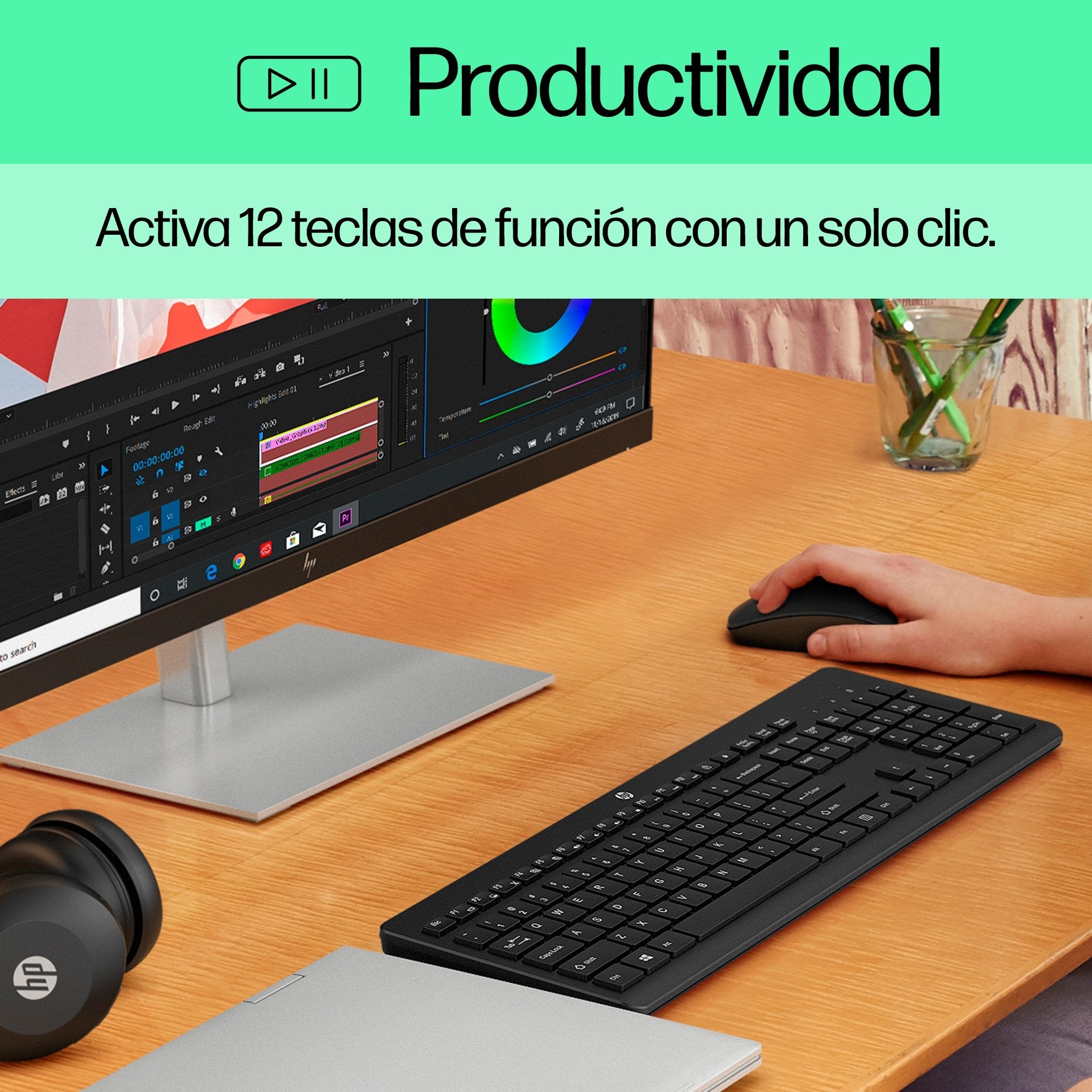 EAN 0195908430094 - HP 230 BLK Wireless Keyboard teclado Universal RF inalámbrico Negro imagen 5