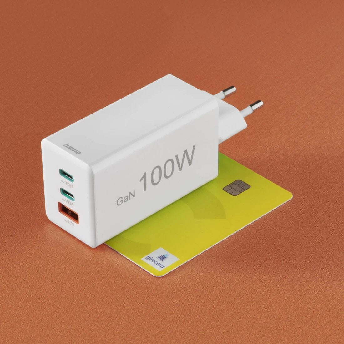 Hama Ladowarka Sieciowa Mini 100w Gan Pd/Qc 2x Usb-C, 1x Usb-A Biala