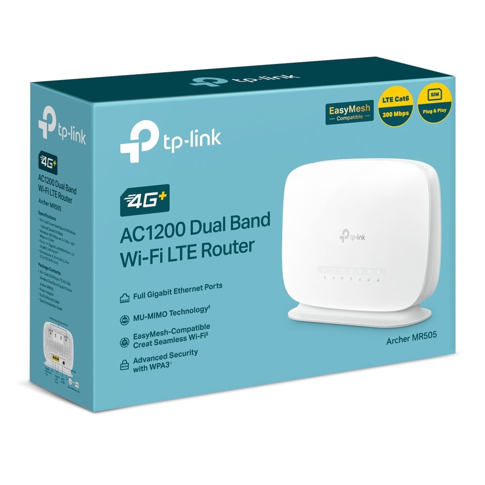 EAN 8885020621563 - TP-Link Archer MR505(EU) router inalámbrico Gigabit Ethernet Doble banda (2,4 GHz / 5 GHz) 4G Blanco imagen 4