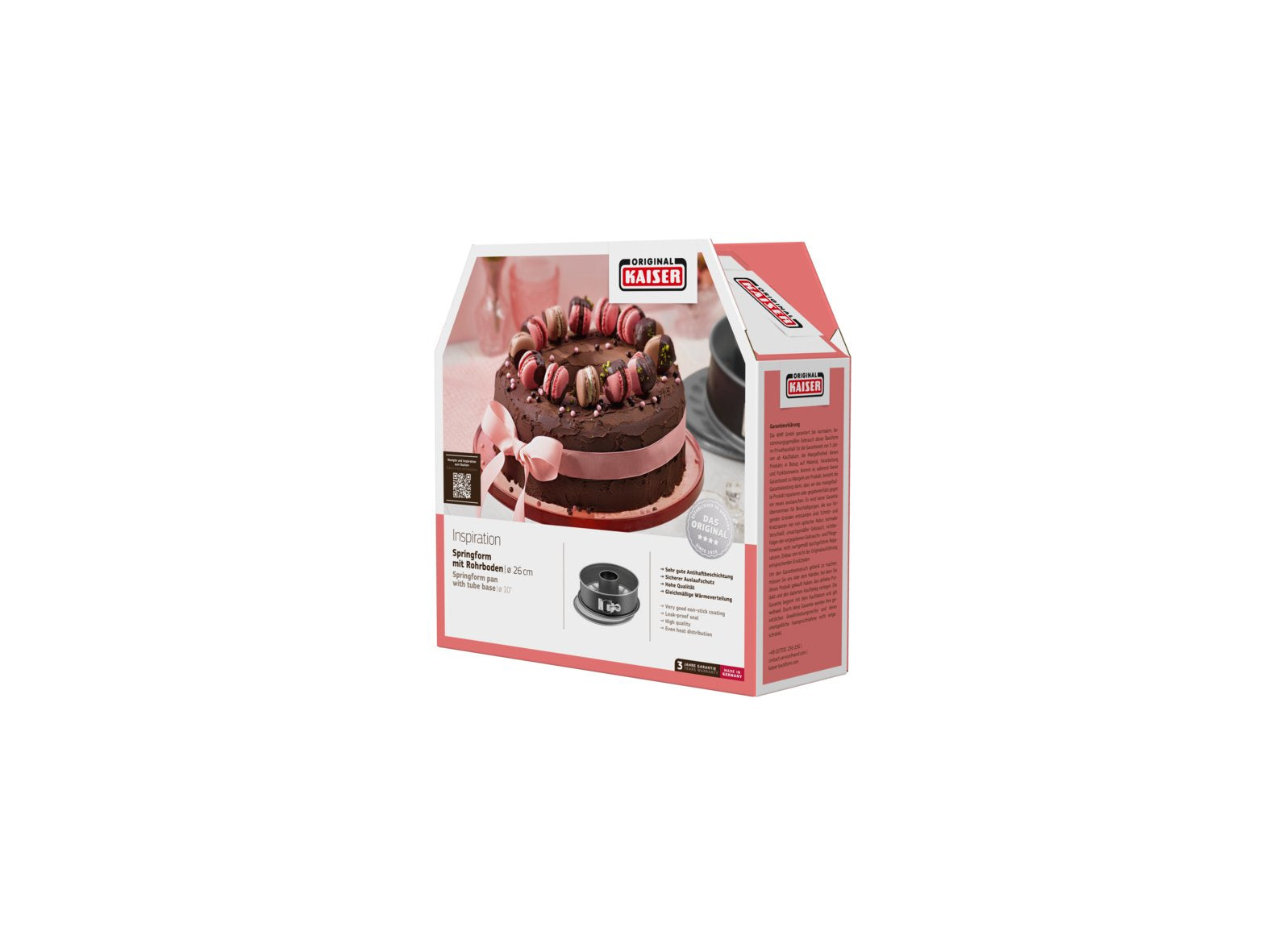 Molde Para Hornear Primavera De Inspiracion Kaiserf. Sarten Con Base Plana, Hoja Tubular De 26 Cm