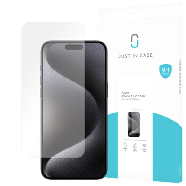 Protector Pantalla Cristal Templado Iphone 15 Pro Max Just In Case Compatible Con Iphone 15 Pro Max/ Cristal Templado/ Transparente