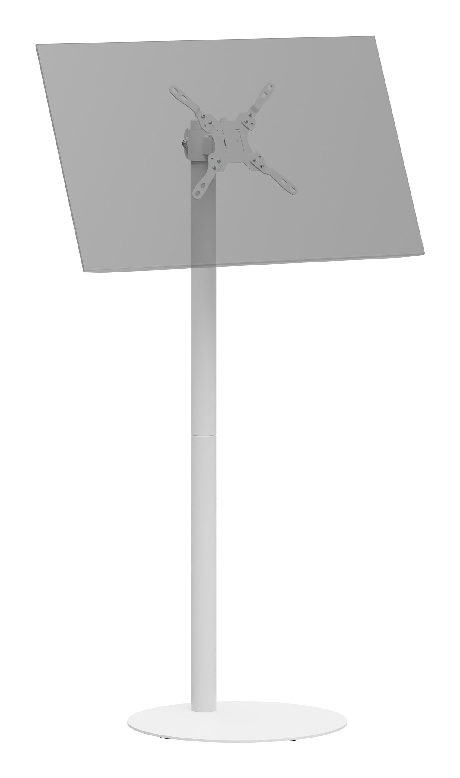 M Pro Series - Single Pole  Floorbase 2 White