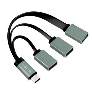 Logilink Ua0315 Hub De Interfaz Usb 3.2 Gen 1 (3.1 Gen 1) Type-C 5000 Mbit/S Negro, Gris