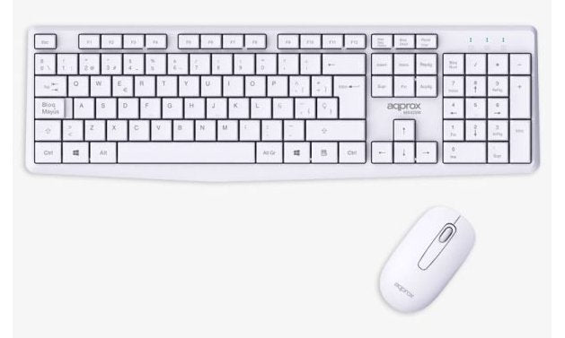 EAN 8435099535294 - Approx APPMX420W teclado Ratón incluido Hogar / Oficina RF inalámbrico QWERTY Español Blanco imagen 1